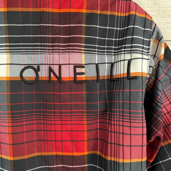 O'Neill Freedom Series 10kmm Plaid Snowboard Ski Jacket Mens Medium Red Black - Picture 13 of 16